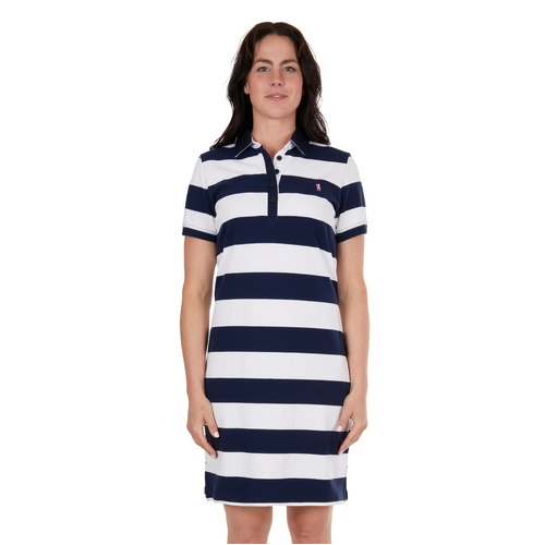 Thomas Cook Womens Beth S/S Polo Dress (T4S2411064) Navy/White 8