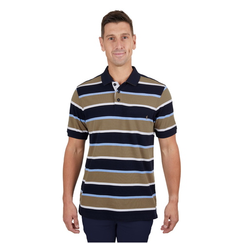 Thomas Cook Mens Troy S/S Polo (T4S1509025) Navy/Tan S