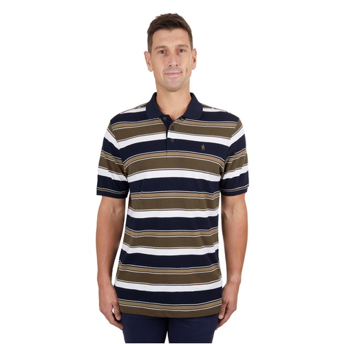 Thomas Cook Mens Matteo S/S Polo (T4S1504018) Navy/Tan S [SD]