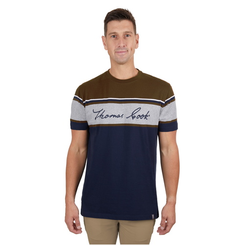 Thomas Cook Mens Brock S/S Tee (T4S1516007) Navy/Dark Tan S