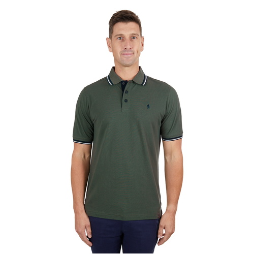 Thomas Cook Mens Logan Tailored S/S Polo (T4S1506012) Dark Green S