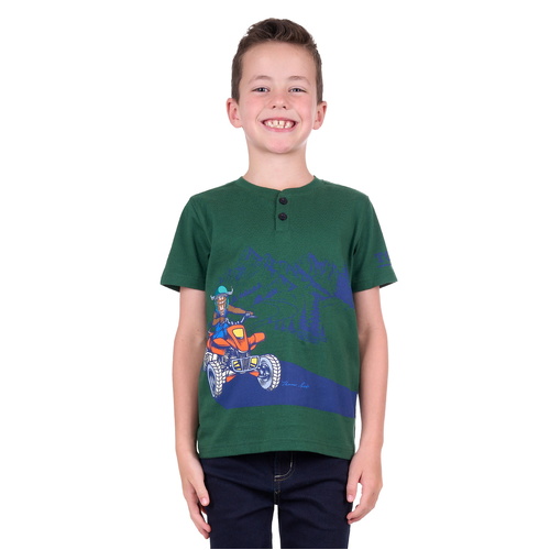 Thomas Cook Boys Devon Henley S/S Tee (T4S3513122) Green 2