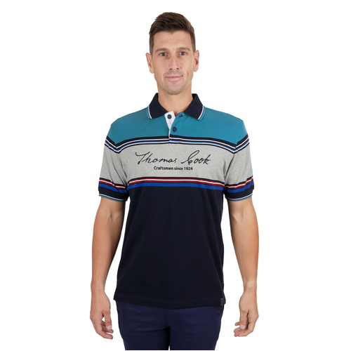 Thomas Cook Mens Dylan Tailored S/S Polo (T4S1521015) Navy/Blue S