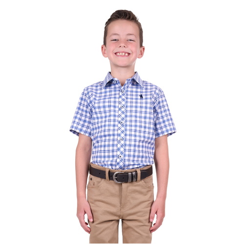 Thomas Cook Boys Aldo S/S Shirt (T4S3138050) White/Royal 2