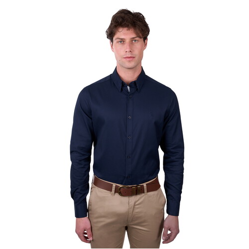 Thomas Cook Men Callum Tailored L/S Shirt (TCP1121046) Navy M [SD]