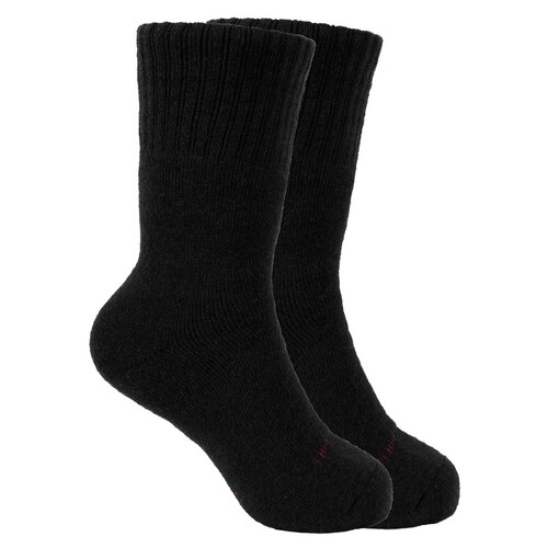 Thomas Cook Mens Merino Logo Socks Twin Pack (TCP1983SOC) Black 2-7