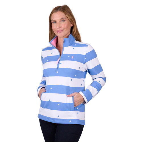 Thomas Cook Womens Eden 1/4 Zip Rugby (T5W2527083) Blue 8