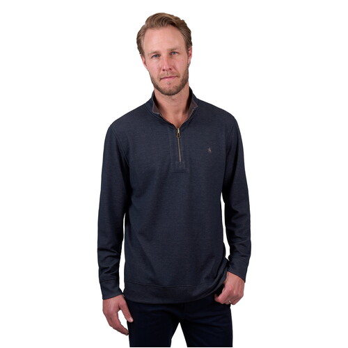 Thomas Cook Mens Vic Reversible 1/4 Zip Jumper (T5W1531173) Navy/Dark Tan S