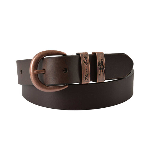 Thomas Cook Narrow Copper Twin Keeper Belt (TCP1986BEL) Chocolate M [SD]