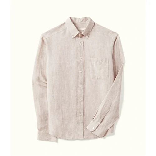 R.M.Williams Mens Classic L/S Shirt (SH201LI8301S) Oatmeal S