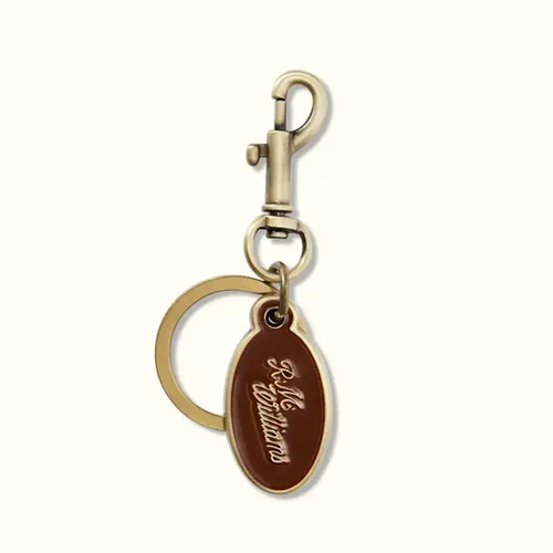 R.M.Williams Oval Keyring (AOS4RMTF501) Chestnut Brass