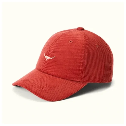 R.M.Williams Mini Longhorn Cord Cap (ACX9OCR05) Crimson One Size