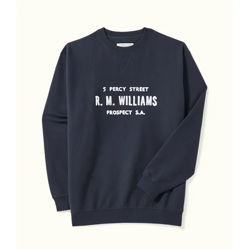 R.M.Williams Mens Bale Loopback Sweatshirt (KC400LJ02) Navy S