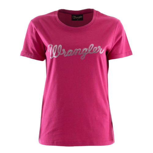 Wrangler Womens Lasso Tee (XCP2598969) Fuschia 8 [SD]