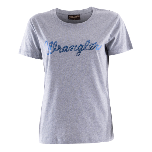 Wrangler Womens Lasso Tee (XCP2598969) Grey Marle 8 [SD]