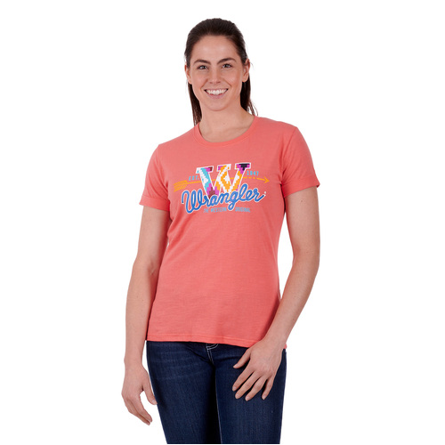 Wrangler Womens Nova S/S Tee (X3S2598761) Coral 10 [SD]