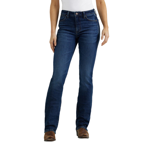 Wrangler Womens Hi Rise Bootcut Jeans (W112352982) Isla 24x32 [SD]