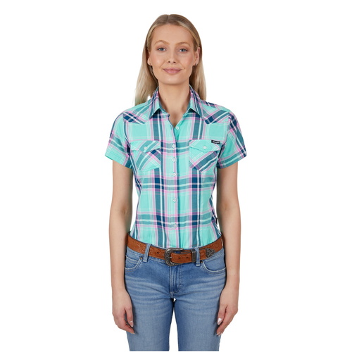 Wrangler Womens Pippa S/S Shirt (X4S2132121) Green 8