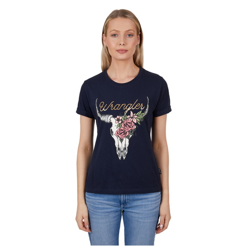 Wrangler Womens Donna S/S Tee (X4S2598139) Navy 8