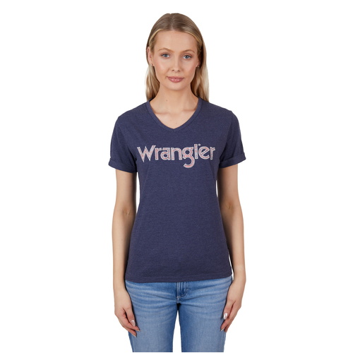 Wrangler Womens Bianca S/S Tee (X4S2598148) Navy Marle 8