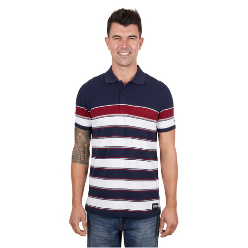 Wrangler Mens Dion S/S Polo (X4S1560182) Navy/Red S