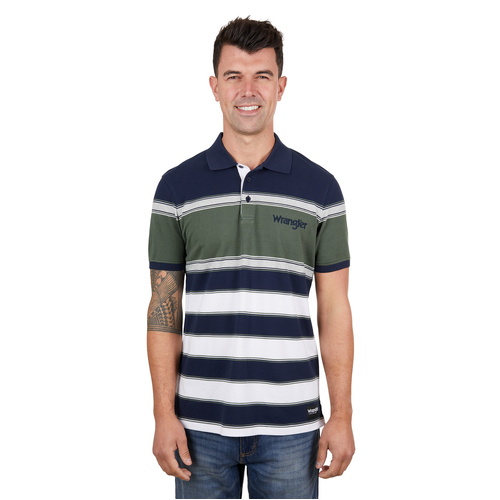 Wrangler Mens Alex S/S Polo (X4S1560184) Navy/Cypress S