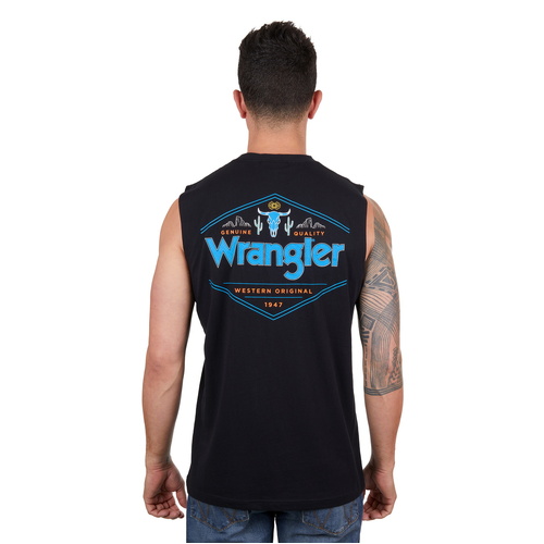 Wrangler Mens Jack Muscle Tank (X4S1572176) Black S