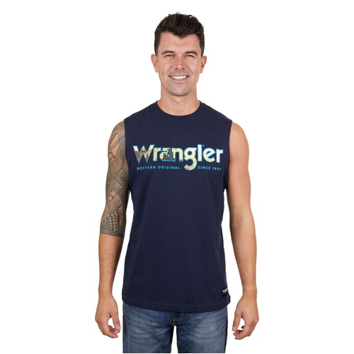 Wrangler Mens Nico Muscle Tank (X4S1572175) Navy S