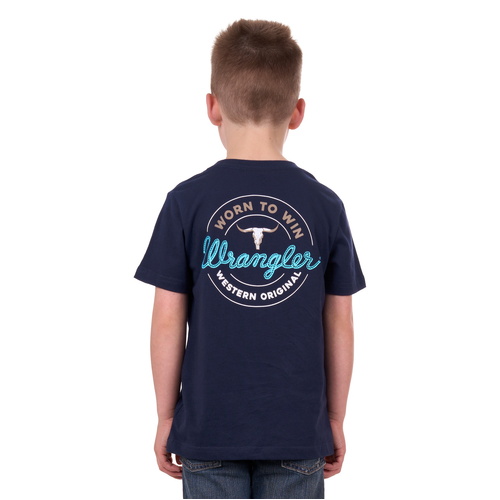 Wrangler Boys Zane S/S Tee (X4S3557177) Navy 2