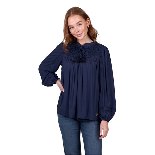 Wrangler Women Bridie L/S Blouse (X5W2513332) Navy 8