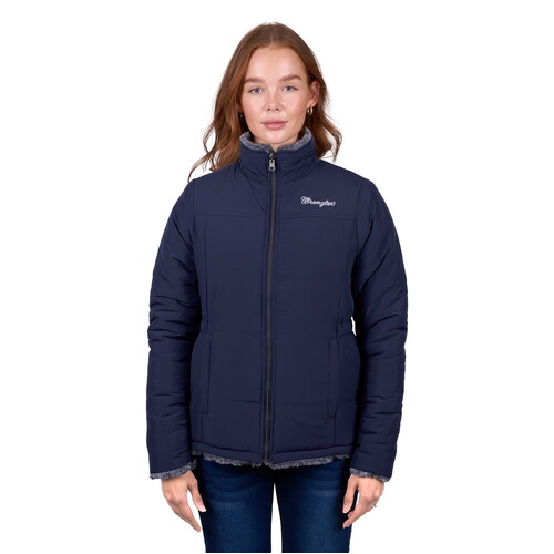 Wrangler Women Denver Reversible Jacket (X5W2790313) Navy/Charcoal XS