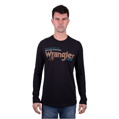 Wrangler Mens Liam L/S Tee (X5W1568247) Black XS