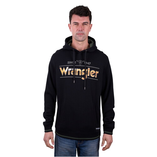 Wrangler Mens Leon Hoodie (X5W1540252) Black XS