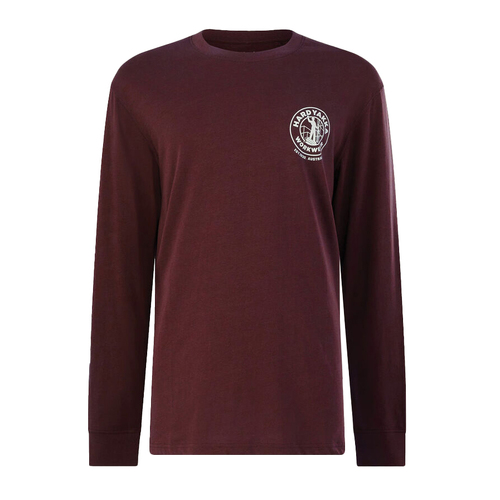 Hard Yakka Mens Heritage Icon L/S Tee (Y11489) Burgundy S