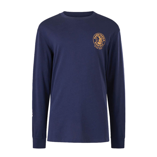 Hard Yakka Mens Heritage Icon L/S Tee (Y11489) Navy S