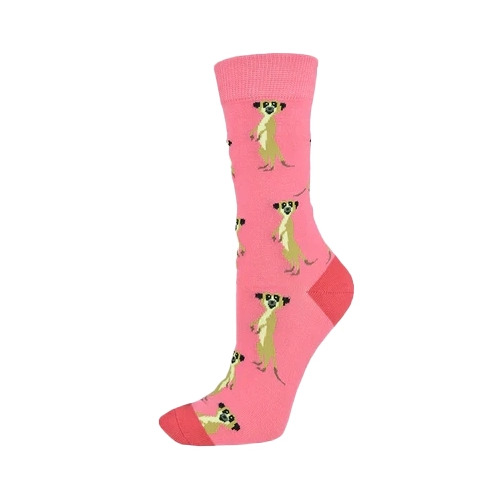 Bamboozld Womens Meerkat Bamboo Socks (BBW19MEERW) Pink 2-8