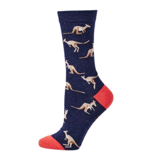 Bamboozld Socks Womens Kangaroo Bamboo Socks (BBW23KANGAROOW) Navy 2-8