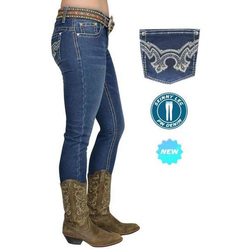 Pure Western Womens Ada Skinny Jeans (PCP2206116) Morning Sky 6x32L [SD]