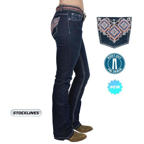 Pure Western Womens Macy Bootcut Jeans - 34 Leg (PCP2208124) Midnight 18 [SD]