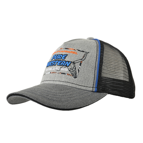 Pure Western Childrens Watson Trucker Cap (P3W3906CAP) Charcoal Marle OSFM [SD]