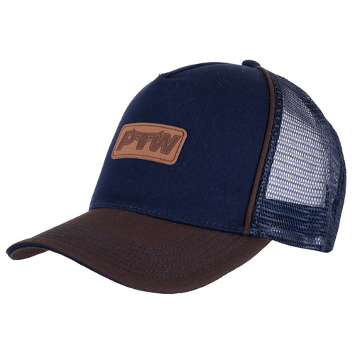 Pure Western Eric High Profile Trucker Cap (P3S1903CAP) Navy/Brown OSFM [SD]