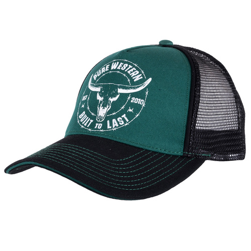 Pure Western Mens Walker Trucker Cap (P3S1904CAP) Green/Black OSFM [SD]