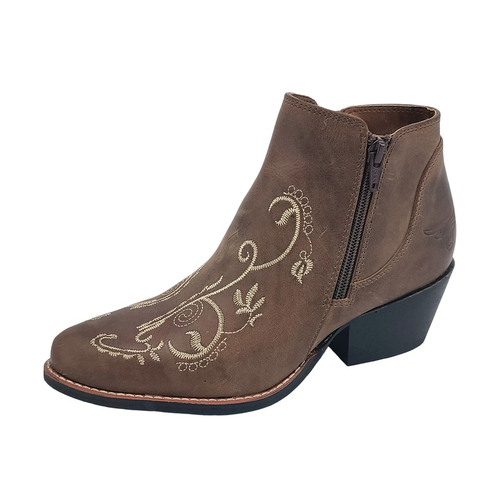 Pure Western Womens Odessa Western Boots (P4W28453) Aged Bark 10 [SD]