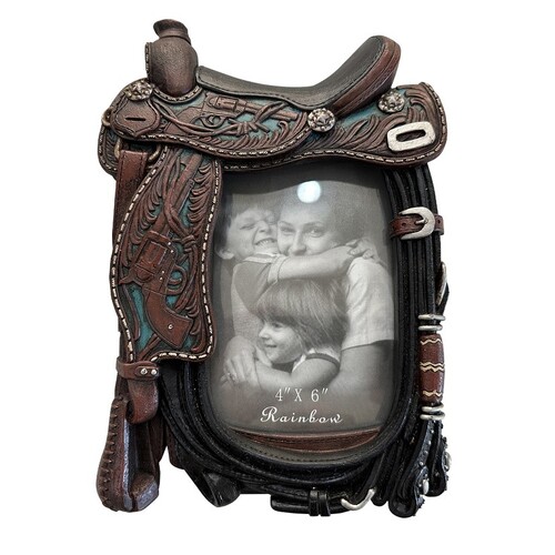 Pure Western Saddle Picture Frame (P4S1940GFT) Assorted