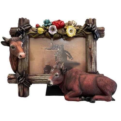 Pure Western Cow Picture Frame 6x4 (P3S1904GFT) Assorted [SD]