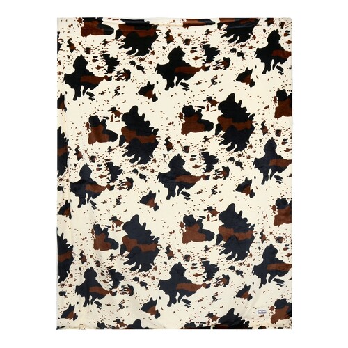 Pure Western Snuggle Blanket (PCP2970BKT) Cow Pattern