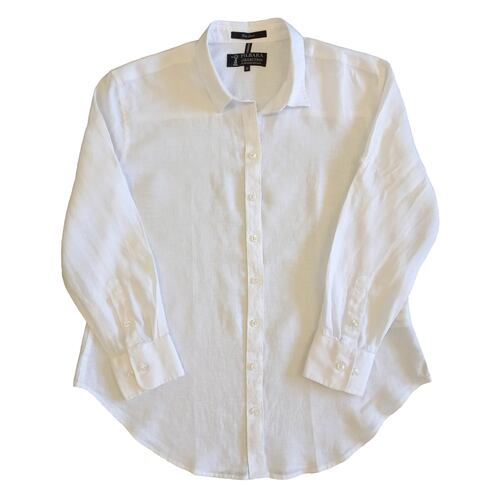 Ritemate Womens Pilbara Linen L/S Shirt (RMPC005) White 8