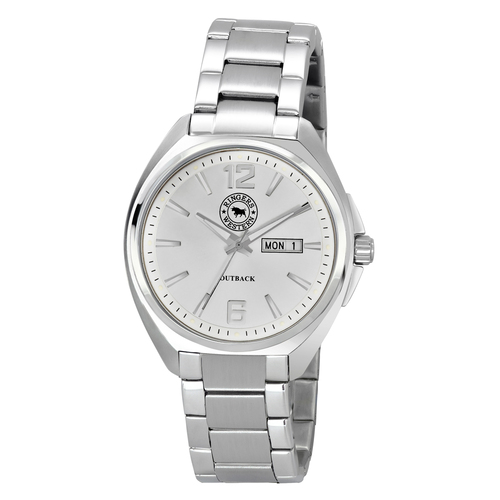 Ringers Western Mens Silver Band Watch (RW-WW01BWT) Silver/White [SD]