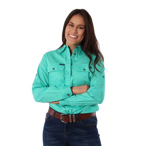 Ringers Western Womens Pentecost River Half Button Work Shirt (171210002) Mint 14 [GD]