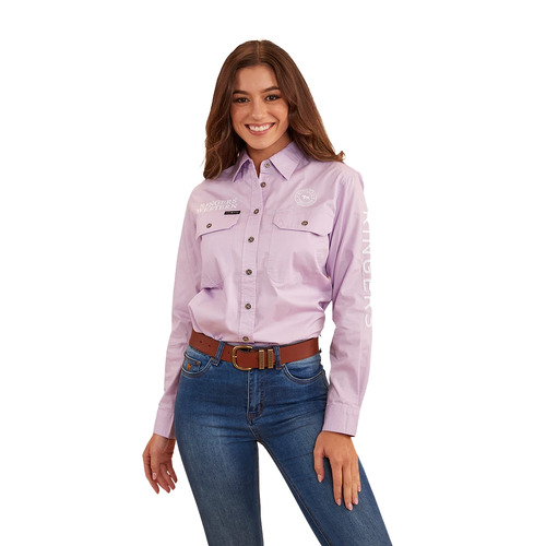 Ringers Western Womens Signature Jillaroo Full Button Work Shirt (218110002) Lavender 16 [GD]